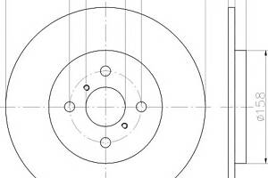 Тормозной диск для моделей: DAIHATSU (CHARADE), TOYOTA (YARIS,YARIS)
