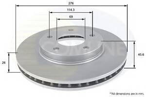 Тормозной диск для моделей: DODGE (CALIBER), MITSUBISHI (LANCER,LANCER,ASX)