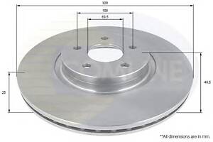 Гальмівний диск для моделей: FORD (FOCUS), VOLVO (S40, V50, C70)