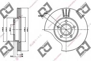 Гальмівний диск для моделей: FORD (FOCUS, FOCUS, FOCUS, FOCUS, C-MAX), VOLVO (S40, V50)