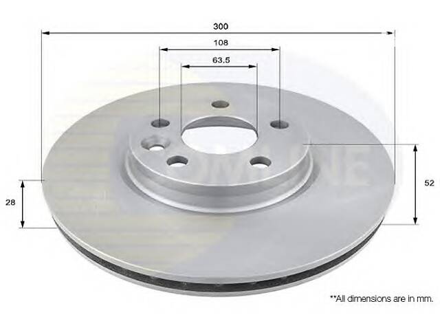 Тормозной диск для моделей: FORD (GALAXY, S-MAX,MONDEO,MONDEO,MONDEO), LAND ROVER (FREELANDER,RANGE-ROVER), VOLVO (S80