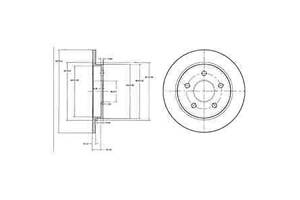 Тормозной диск для моделей: FORD (SCORPIO, SCORPIO,GRANADA,GRANADA,SCORPIO), LANCIA (DELTA)