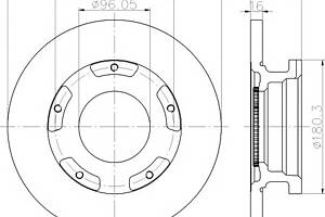 Тормозний диск для моделей: FORD (TOURNEO, TRANSIT, TRANSIT, TRANSIT, TRANSIT, TRANSIT)