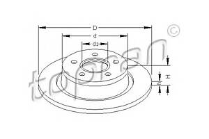 Тормозной диск для моделей: FORD (TOURNEO, TRANSIT)