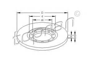 Тормозной диск для моделей: FORD (TRANSIT, TRANSIT,TRANSIT,TRANSIT)