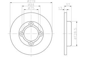 Тормозной диск для моделей: FORD AUSTRALIA (FESTIVA), MAZDA (121,FESTIVA)