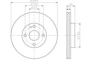 Тормозной диск для моделей: FORD AUSTRALIA (LASER, LASER,LASER,LASER,LASER,LASER), MAZDA (FAMILIA,FAMILIA,MX-3,FAMILIA