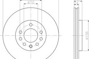 Тормозной диск   для моделей: HOLDEN (CALIBRA),  OPEL (CALIBRA,VECTRA,VECTRA), SAAB (900,900,900), VAUXHALL (CALIBRA,CAV
