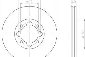 Тормозной диск   для моделей: HONDA (ACCORD, ACCORD)