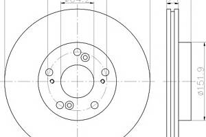 Тормозной диск   для моделей: HONDA (CIVIC, STREAM,CR-V,STREAM)