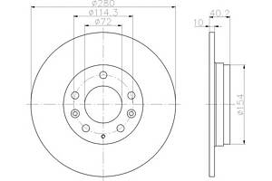 Тормозной диск для моделей: HONGQI (BESTURN), MAZDA (626,626,626,PREMACY,6,6,6), MAZDA (FAW) (6,6,6), ZHONGHUA(BRILLI