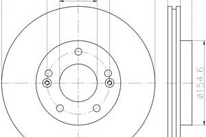 Диск гальмівний для моделей:HYUNDAI (i30,i30)