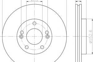 Диск гальмівний для моделей:HYUNDAI (SONATA,COUPE,TUCSON,SONATA,TIBURON,ix20), KIA (CARENS,SPORTAGE,MAGENTIS,CARENS,V...