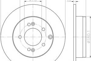 Диск гальмівний для моделей:HYUNDAI (SONATA)