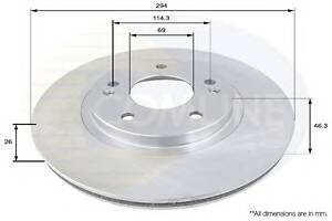 Тормозной диск для моделей: HYUNDAI (TRAJET, SANTA-FE,SANTA-FE)