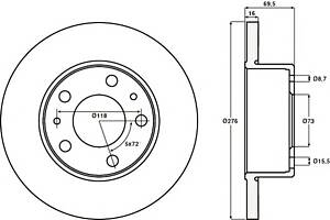Тормозной диск для моделей: IVECO (DAILY, DAILY)