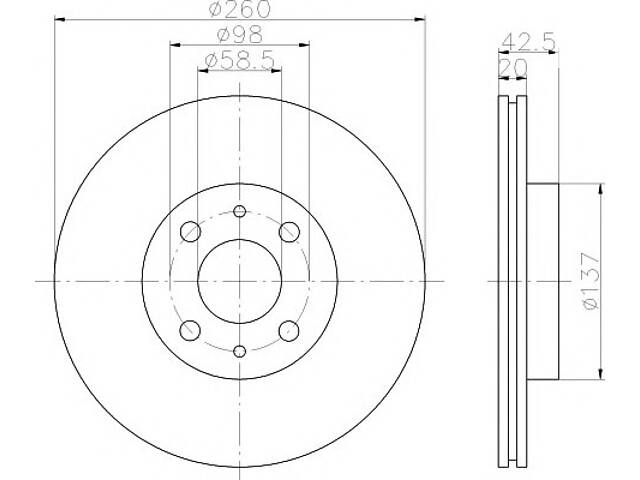 Тормозной диск для моделей: LADA (110, 112,111,KALINA,KALINA,PRIORA,PRIORA,KALINA,PRIORA)