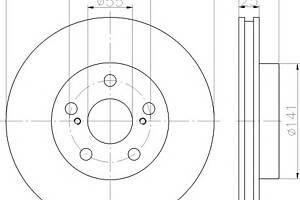 Тормозной диск для моделей: LEXUS (CT), TOYOTA (PRIUS,PRIUS)