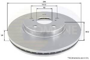 Гальмівний диск для моделей: LEXUS (ES), TOYOTA (PREVIA, CAMRY, WINDOM)