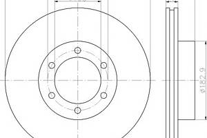 Гальмівний диск для моделей: LEXUS (GX), TOYOTA (LAND-CRUISER, LAND-CRUISER), TOYOTA (FAW) (PRADO)