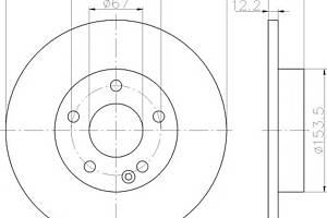 Тормозной диск   для моделей: MERCEDES-BENZ (A-CLASS)