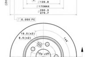 Тормозной диск для моделей: MERCEDES-BENZ (CITAN, CITAN,CITAN), RENAULT (KANGOO,KANGOO,KANGOO)