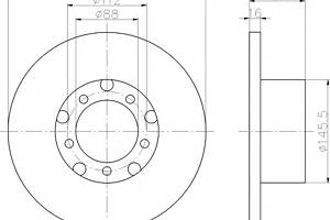 Тормозний диск для моделей:MERCEDES-BENZ -TN)
