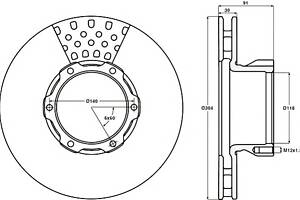 Тормозной диск для моделей: MERCEDES-BENZ (VARIO, VARIO,VARIO,VARIO,VARIO)