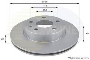 Тормозной диск для моделей: MERCEDES-BENZ (VITO, VITO,V-CLASS)