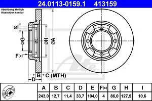 Тормозной диск для моделей: MITSUBISHI (COLT, COLT,CORDIA,LANCER,LANCER,TREDIA,LANCER,LANCER,CORDIA)
