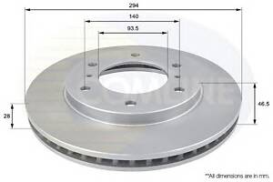 Тормозной диск для моделей: MITSUBISHI (PAJERO, L-200,PAJERO)