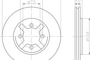 Тормозной диск для моделей: NISSAN (VANETTE, VANETTE)