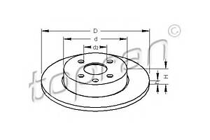 Тормозной диск для моделей: OPEL (COMBO, MERIVA,COMBO,ASTRA)
