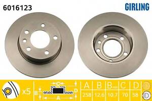 Тормозной диск для моделей: OPEL (OMEGA, OMEGA), VAUXHALL (CARLTON,CARLTON)