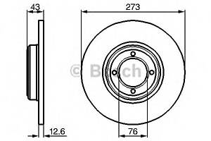 Тормозной диск для моделей: PEUGEOT (504, 505,604,504,504,505), TALBOT (TAGORA)