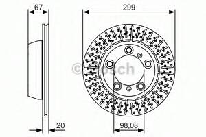 Тормозной диск для моделей: PORSCHE (BOXSTER, CAYMAN,BOXSTER,CAYMAN)