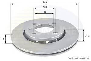 Гальмівний диск для моделей: SEAT (AROSA), VOLKSWAGEN (POLO, LUPO, POLO, POLO)