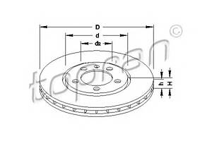 Тормозной диск для моделей: SEAT (TOLEDO), VOLKSWAGEN (PASSAT,PASSAT,GOLF,VENTO)