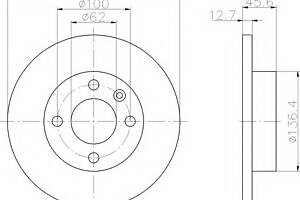 Тормозной диск для моделей: SKODA (FAVORIT, FAVORIT,FELICIA,FELICIA,FELICIA,FAVORIT,FELICIA,FELICIA), VOLKSWAGEN (CADD