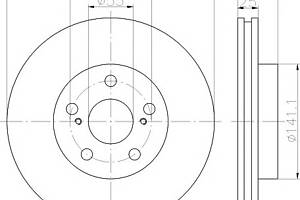 Тормозной диск для моделей: TOYOTA (CELICA, WILL,CALDINA)