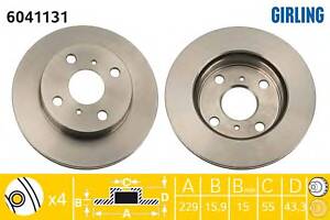 Тормозной диск для моделей: TOYOTA (STARLET, STARLET)