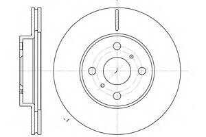 Гальмівний диск для моделей: TOYOTA (YARIS, YARIS, MR)