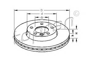 Тормозной диск для моделей: VOLKSWAGEN (TOUAREG, MULTIVAN,TRANSPORTER,TRANSPORTER,TRANSPORTER)