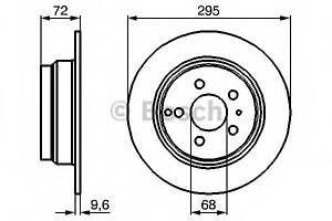 Тормозной диск для моделей: VOLVO (850, V70,C70,S70,C70,850)