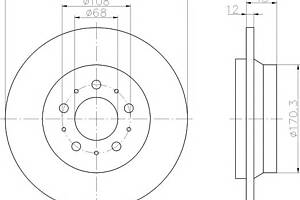 Тормозной диск для моделей: VOLVO (S80, V70,S60,XC70)
