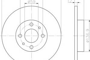 Тормозной диск для моделей: ALFA ROMEO (145, 146), FIAT (TEMPRA,TEMPRA,TIPO,PUNTO,PUNTO,BRAVA,BRAVO,MAREA,PUNTO,PUNTO),