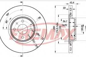 Тормозной диск для моделей: ALFA ROMEO (155), FIAT (CROMA,BRAVO,MAREA,MAREA,COUPE,DOBLO,DOBLO,STILO,STILO,IDEA,BRAVO,5