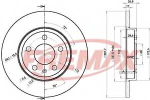 Тормозной диск для моделей: AUDI (A4, A4,A4), SEAT (EXEO,EXEO)