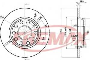 Гальмівний диск для моделей: AUDI (A4, A4, A4, A4, A4), SEAT (EXEO, EXEO)