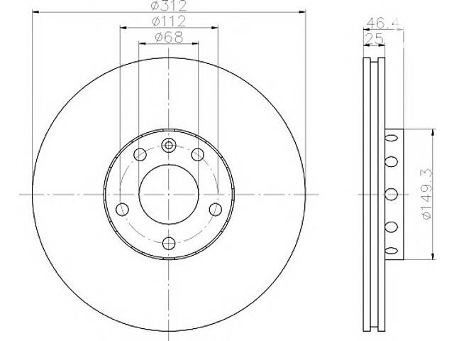 Тормозной диск для моделей: AUDI (A6, A6,A4,A4,A4,A4,A4), SEAT (EXEO,EXEO), SKODA (SUPERB), VOLKSWAGEN (PASSAT,PASSAT),